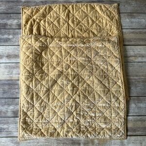 Nordstrom at Home Kiera Velvet Yellow Shams Pillow Covers Set of 2